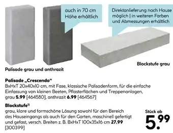 Hellweg Palisade crescendo oder blockstufe Angebot
