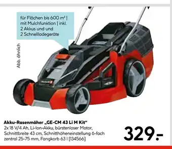 Hellweg Akku-rasenmäher „ge-cm 43 li m kit“ Angebot