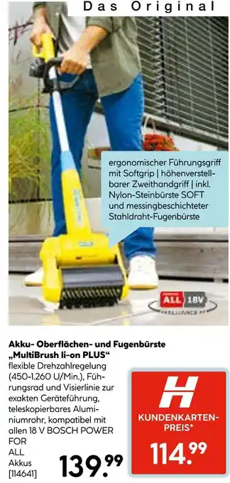 Hellweg Akku- oberflächen- und fugenbürste „multibrush li-on plus“ Angebot