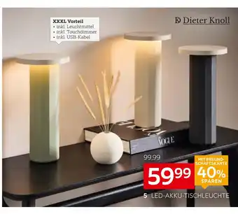XXXLutz Dieter knoll led-akkutischleuchte Angebot