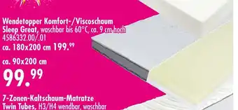 Möbel Boss Sleep great wendetopper komfort-/viscoschaum Angebot