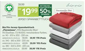 XXXLutz Bio:vio jersey-spannbetttuch jersey-spannbetttuch „florentano“, 95% baumwolle (bio) Angebot
