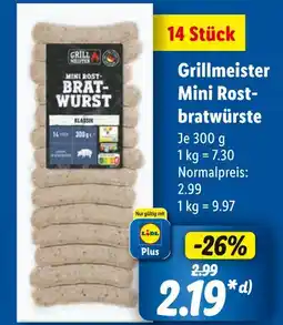 Lidl Grillmeister mini rostbratwürste Angebot