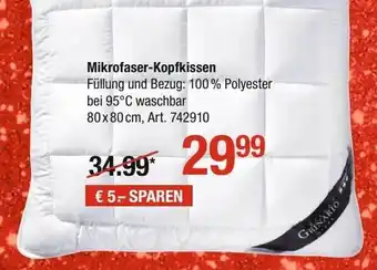 AWG Mode Mikrofaser Kopfkissen Angebot