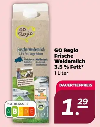 NETTO GO Regio Frische Weidemilch 3,5% Fett Angebot