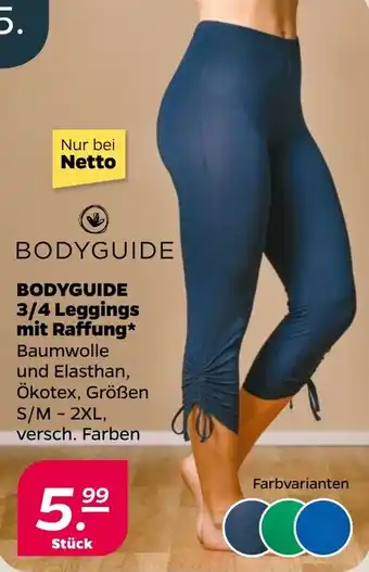 NETTO BODYGUIDE 3/4 Leggings mit Raffung Angebot
