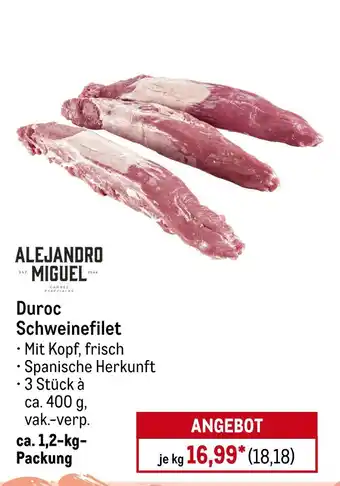 METRO Duroc schweinefilet Angebot