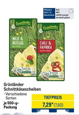 METRO Grünländer schnittkäsescheiben Angebot