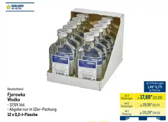 METRO Fjorowka wodka Angebot