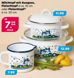 NETTO Milchtopf mit Ausguss, Fleischtopf ca. 16 cm oder Fleischtopf Angebot