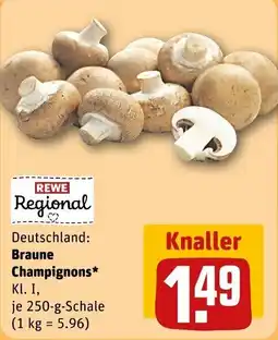 REWE Braune Champignons Angebot