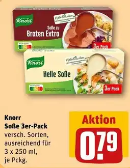 REWE Knorr Soße 3er-Pack Angebot