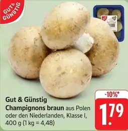 Edeka Gut & Günstig Champignons braun Angebot