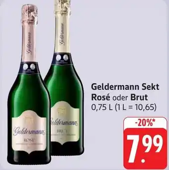 Edeka Geldermann Sekt Rosé oder Brut Angebot