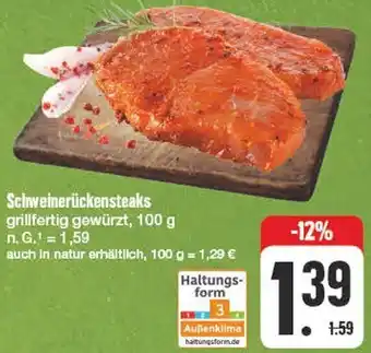 Edeka Schweinerückensteaks Angebot