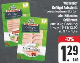 Edeka Wiesenhof Geflügel Aufschnitt oder Hähnchen Grillbraten Angebot