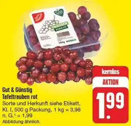 Edeka Gut & Günstig Tafeltrauben rot Angebot