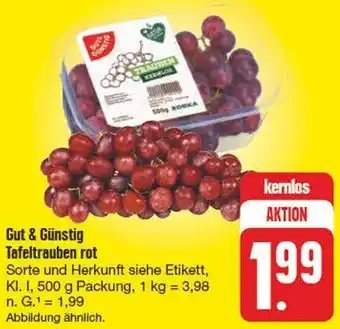 Edeka Gut & Günstig Tafeltrauben rot Angebot