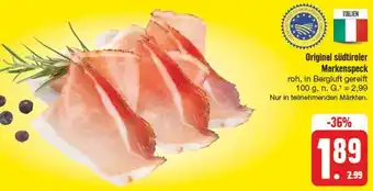 Edeka Original südtiroler Markenspeck Angebot