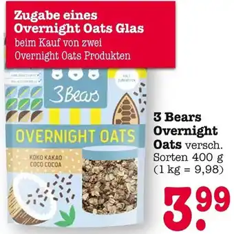 E-Center 3 Bears Overnight Oats Angebot