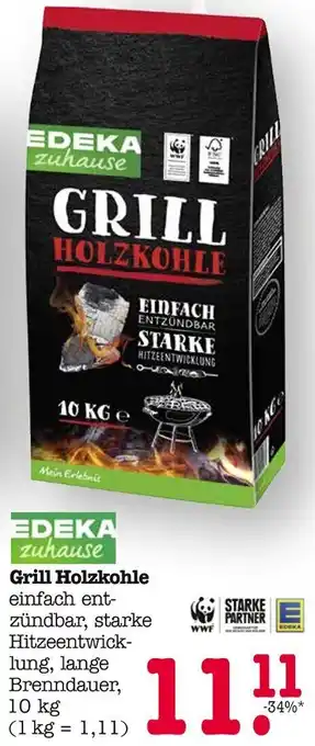 E-Center EDEKA zuhause Grill Holzkohle Angebot