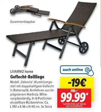 Lidl Geflecht-Rollliege Angebot