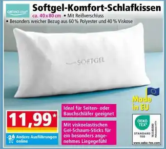 Norma Softgel-Komfort- Schlafkissen Angebot