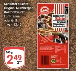 Globus Schlütter’s echte! original nürnberger rostbratwurst Angebot
