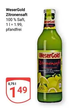 Globus Wesergold zitronensaft Angebot