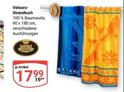Globus Gözze velours-strandtuch Angebot