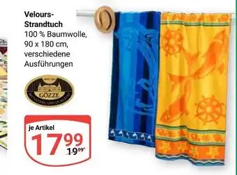 Globus Gözze velours-strandtuch Angebot