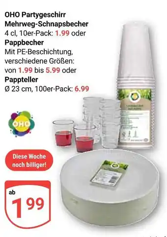 Globus Oho partygeschirr Angebot