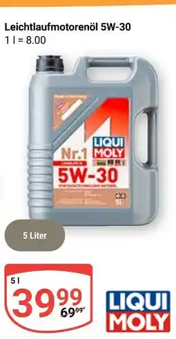 Globus Liqui moly leichtlaufmotorenöl 5w-30 Angebot