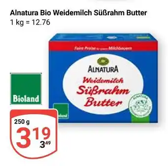 Globus Alnatura weidemilch süßrahm butter Angebot