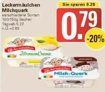 WEZ Leckermäulchen Milchquark Angebot