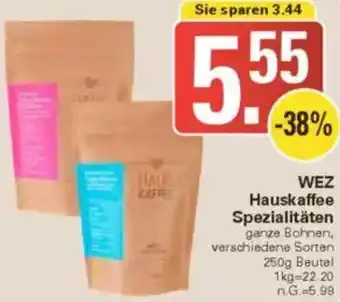 WEZ WEZ Hauskaffee Spezialitäten Angebot