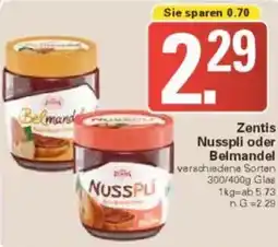 WEZ Zentis Nusspli oder Belmandel Angebot