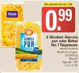 WEZ 3 Glocken Genuss pur oder Birkel No. 1 Teigwaren Angebot