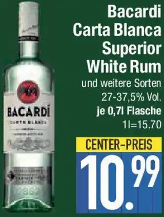 E-Center Bacardi Carta Blanca Superior White Rum Angebot