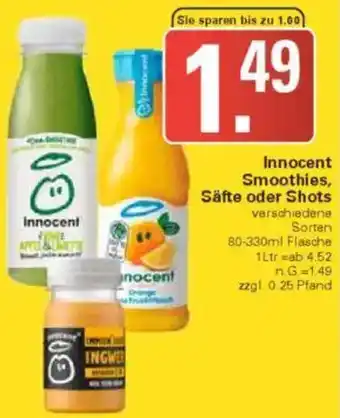WEZ Innocent Smoothies, Säfte oder Shots Angebot