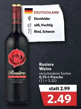 Combi Rosiere Weine 0,75L Angebot