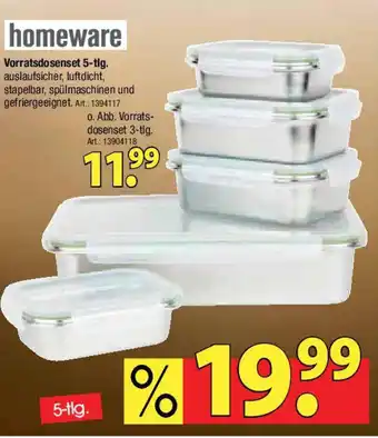 Zurbrüggen homeware Vorratsdosenset 5-tlg. Angebot