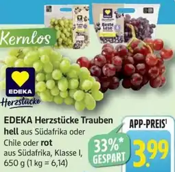 Schmidt's Märkte EDEKA Herzstücke Trauben hell oder rot Angebot