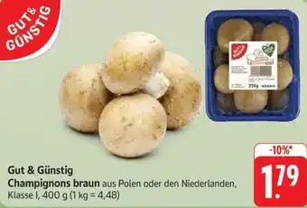 Schmidt's Märkte Gut & Günstig Champignons braun Angebot
