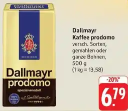 Schmidt's Märkte Dallmayr Kaffee prodomo Angebot