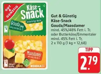 Schmidt's Märkte Gut & Günstig Käse-Snack Gouda/Maasdamer Angebot