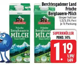 Edeka Berchtesgadener Land Frische Bergbauern-Milch Angebot