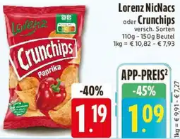 Edeka Lorenz NicNacs oder Crunchips Angebot