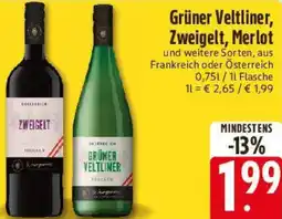 Edeka Grüner Veltliner, Zweigelt, Merlot Angebot