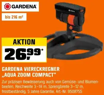 OBI Gardena viereckregner ,,aqua zoom compact" Angebot